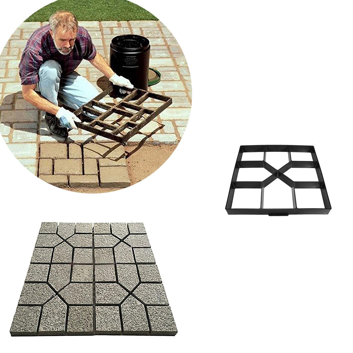 Garden DIY Path Maker Model Concrete Stepping Stone Pave Pavement Paver Mould Tool