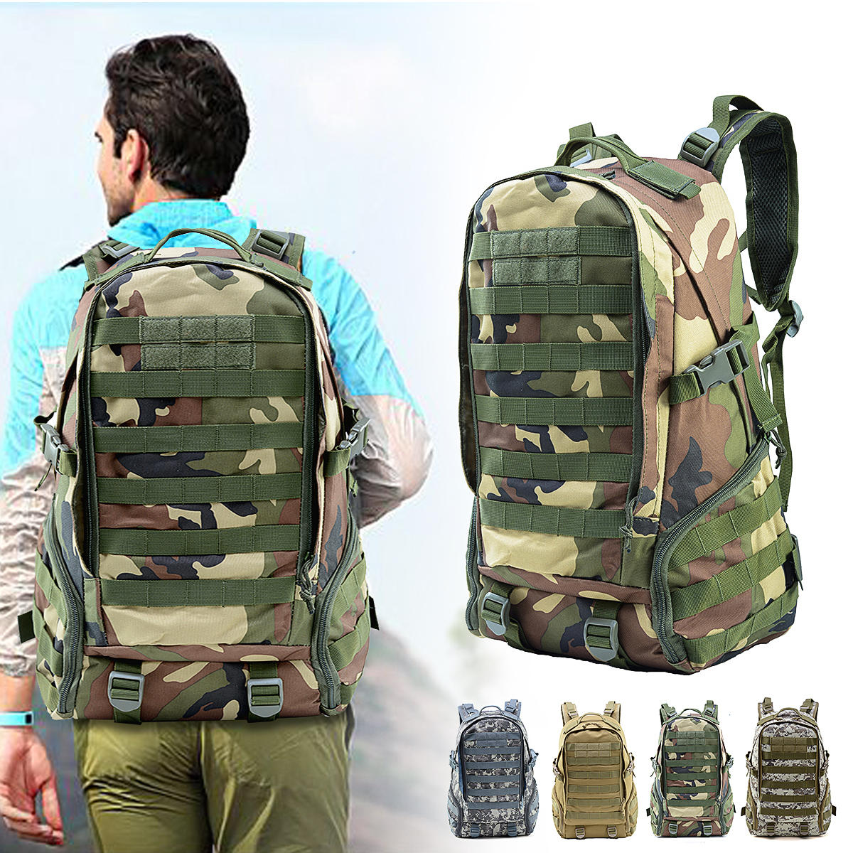27L Εξωτερική αδιάβροχη Molle Στρατιωτική Τακτική τσάντα Sling Backpack Travel Assault Bag