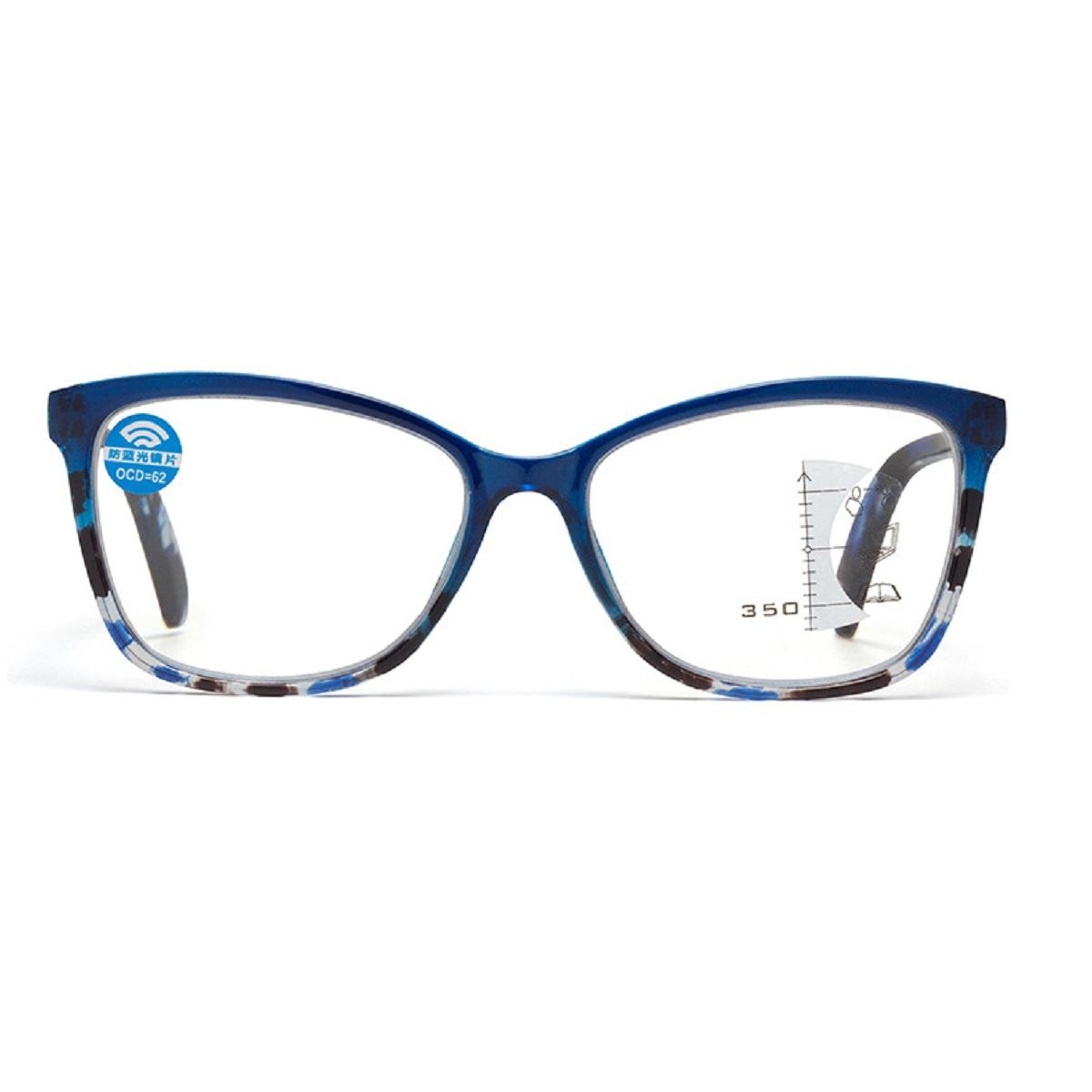 Presbyopic Glasses Tortoiseshell Blue for Men and Women with Anti blue light Comfortable Resin Presbyopic Glasses Readin