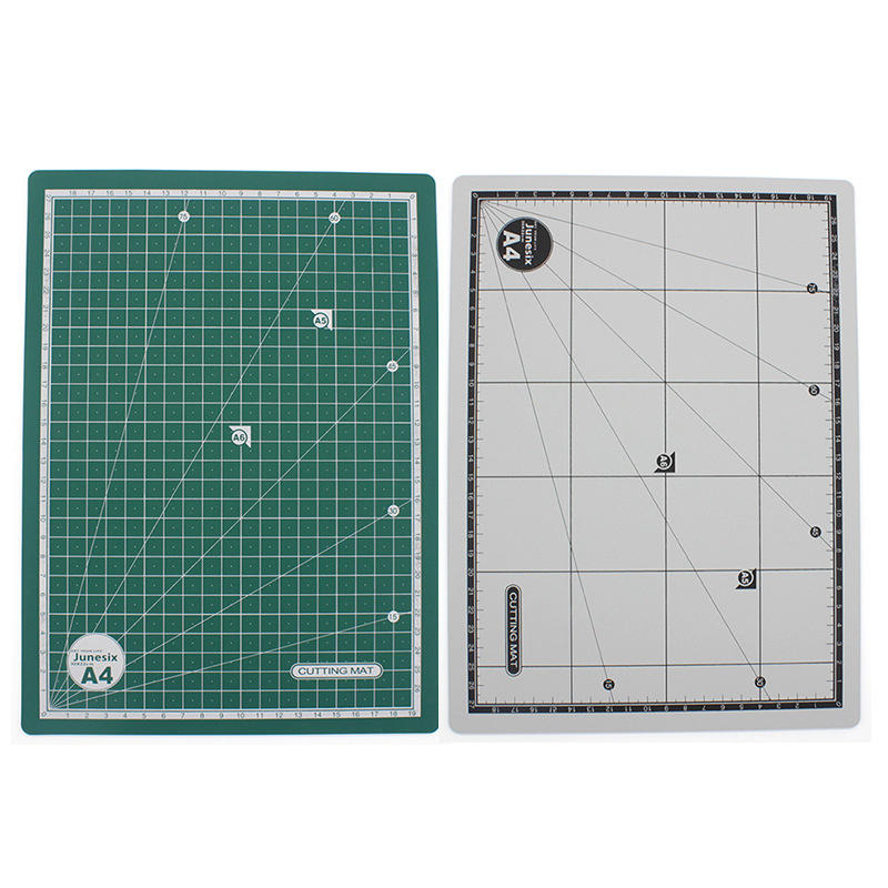 Junesix A4 Grid Zelfhelende snijmat Duurzaam PVC Craft Card Stof Leer Papier Snijplank Patchwork Ger