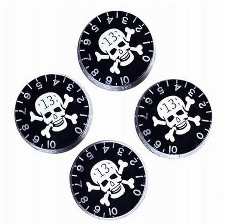 Speed Control Knobs With Skull Crossbones For Electric Guitar