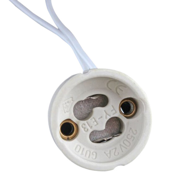 White GU10 Bulb Lamp Holder Mains Base Connector Fitting Lead D0O6 Cable O1U4 