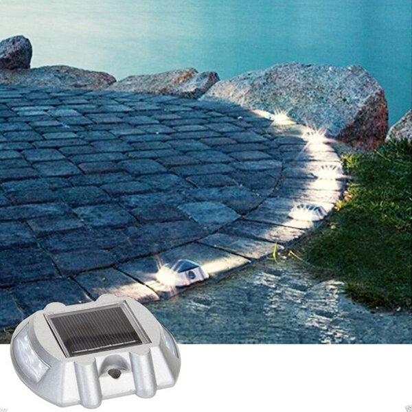 Zonne-energie White 6LED Road Oprit Pathway Trap Lights