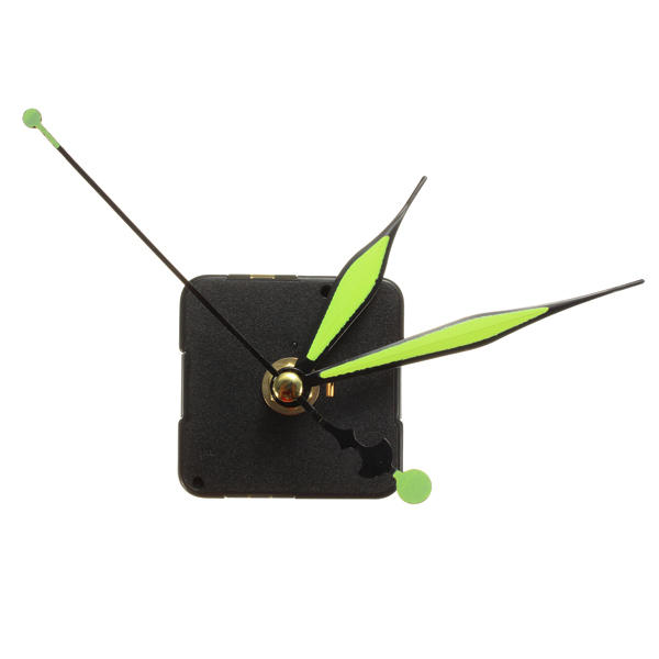 Green & Black Luminous Hands DIY Quartz Clock Spindle Movement