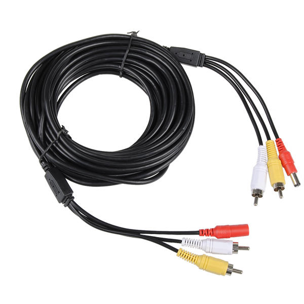 2RCA + Power Audio Video Extension Cable Wire for Security Camera