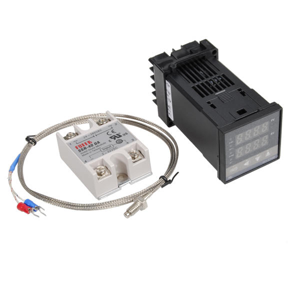 Excellway® REX-C100 110-240V 1300 درجة رقمي PID عدة تحكم في درجة الحرارة مع 400 درجة التحقيق