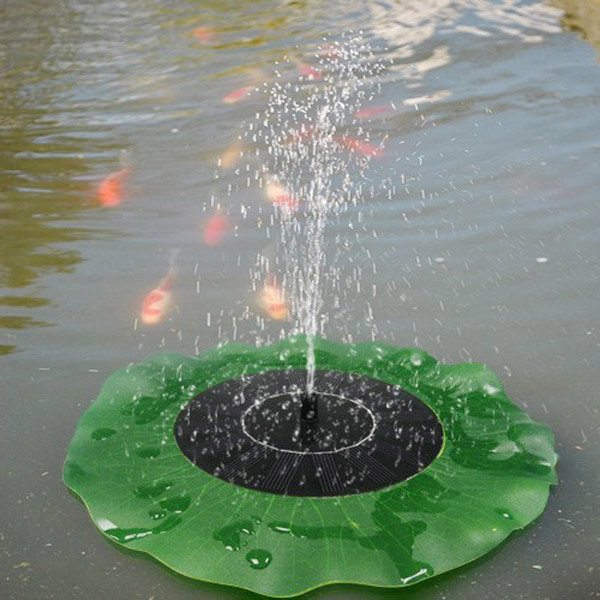 Solar Floating Lotus Leaf Fountain Water Pump Garden Pond Decoration