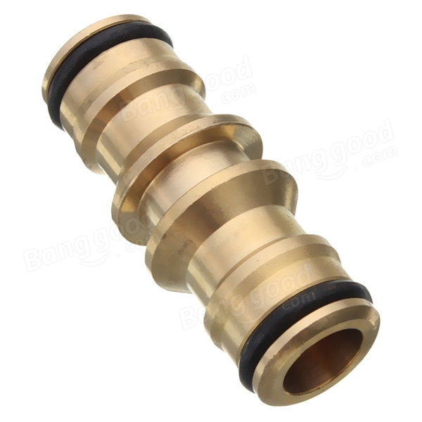Brass Two-way Quick JointHose Connector Fitting For Wash Car Pipe Garden Water Hose