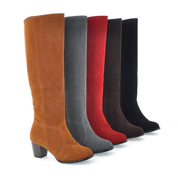 26% OFF on Large Size Women Boots Over The Knee Boots Low Heel Round Toe Boots
