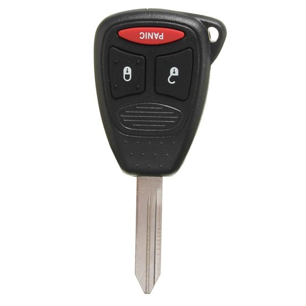 Uncut Keyless Entry Remote Head Key Cover 3 knop voor Chrysler Dodge Jeep