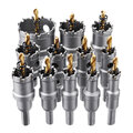 best price,drillpro,12pcs,15mm,50mm,m35,titanium,coated,hole,saw,cutter,coupon,price,discount