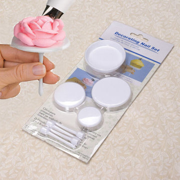 4pcs Cup Cake Stand Icing Cream Flower Decorating Nail Set Baking Tools