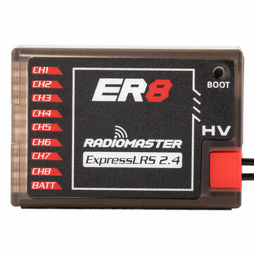 Radiomaster ER8 2.4GHz 8CH ExpressLRS ELRS RX 100mW PWM Receiver Support Voltage Telemetry for FPV RC Drone Airplane Glider