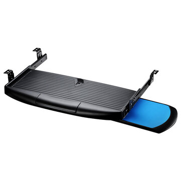 KD1 Keyboard Tray Under Desk Drawer with Retractable Mouse Mouse Tray for Office Desk