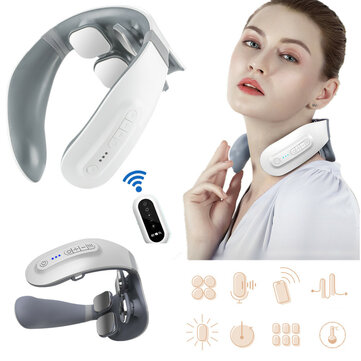 KALOAD Smart Neck Meridian Massager 4 Head TENS Pulse Heating Cervical Massager Voice/Remote Control