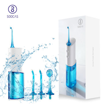 SOOCAS W3 Portable Oral Irrigator Dental Electric Water Flosser Waterproof USB Rechargeable Tooth Teeth Mouth Cleaner from Ecosystem