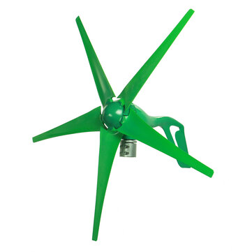 12V/24V 5 Blades 1800W Peak Green Horizontal Power Wind Turbine Generator With Charge Controller
