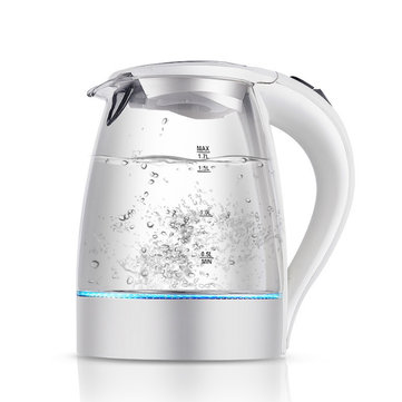 1.7L 1850W Blue LED Illuminated Glass Kettle Electric Rapid Boil 360° Cordless Electric Kettle