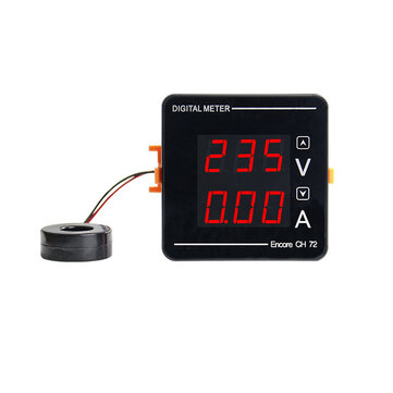TAIYEDQ AC Current and Voltage Combination Meter CH-72VA Embedded Digital Display Meter AC50-500V 0-120A