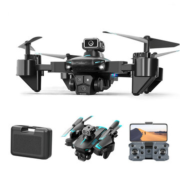 XKJ KY605S Three Camera Vertical Shoot WiFi FPV with 4K ESC 3 Lens 360° Obstacle Avoidance Optical Flow Positioning Foldable RC Drone Quadcopter RTF