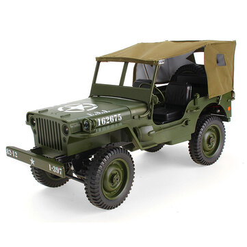 12% OFF FOR JJRC Q65 2.4G 1／10 Jedi Proportional Control Crawler Military Truck 4WD Off－Road RC Car With Canopy LED Light