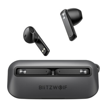 BlitzWolf® BW-FPE1 TWS bluetooth Earphone 1.7CM Ultra Thin Portable Earbuds 13mm Large Driver HiFi Stereo ENC Dual Mic Half in Ear Headphone