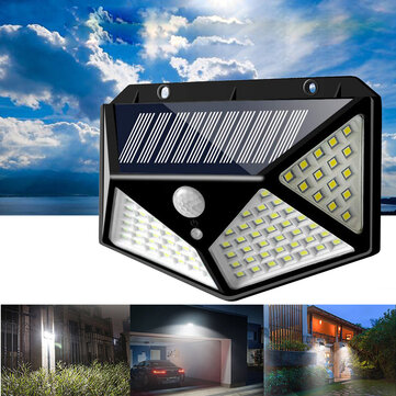 100LED Solar Power Light PIR Motion Sensor Security Wall Lamp Garden Outdoor