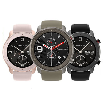 Amazfit GTR 42MM Smart Watch 12 Days Battery Music Control 5ATM Wristband International Version from xiaomi Eco-System