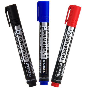 Deli S552 Marker Pen Large Capacity Oily Large Head CD-ROM Pen Can Be Added With Ink, Not Easy To Erase And Durable
