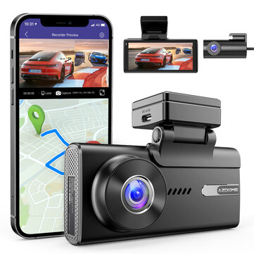 AZDOME 4K+2K Front Rear Dual Car Dash Cam 4 Inch Touchscreen Loop Recording Parking Monitoring M580-2CH