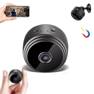 XIAOVV 1080P HD Mini WIFI AP IP Camera 150° Wide Angle Hotspot Connection Wireless DVR Night Vision Camcorder Camera Baby Monitor for Home Safety - Black