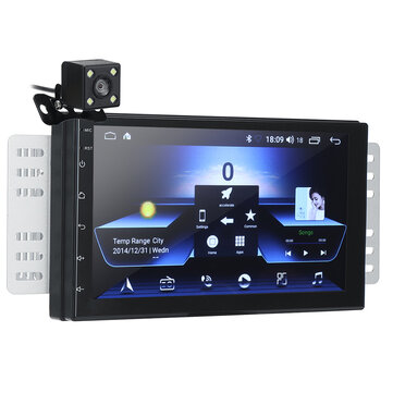 iMars 7 Inch 2 Din Car MP5 Player for Android 8.0 2.5D Screen Stereo Radio GPS WIFI bluetooth FM with Rear Camera