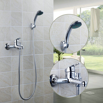 Chrome Wall Mounted Bathroom Bathtub, Bathtub Faucet With Shower Connection