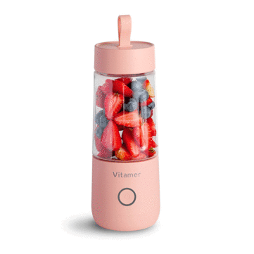 Vitamer 65W 350ml USB Automatic Fruit Juicer Bottle DIY Electric Juicing Extractor Cup Machine - Pink