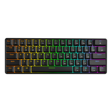 Geek GK61 60% 61Keys Gateron Optical Axis RGB Mechanical Keyboard Type－c Programmable Gaming