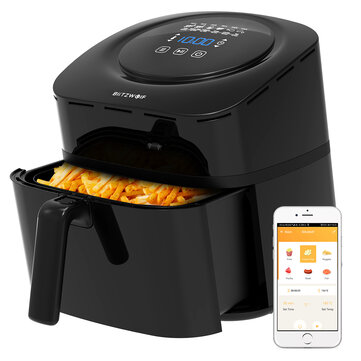 BlitzWolfBW AF1 Smart Air Fryer with APP Control,6L Large Capacity,Temperature Control,Removable Basket,Smart Recipe and Non stick Coating