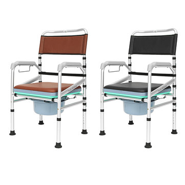 Aluminum Alloy Elders Patient Commode Chair Potty Chair Folding Anti