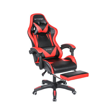 【shipping-free】BlitzWolf® BW-GC1 Gaming Chair Ergonomic Design 150°Reclining Detachable Pillows Footrest Integrated Armrest Home Office