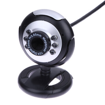 HD Video Webcam Web Camera USB 2.0 Kamepa Digital Cameras with Built－in Sound Microphone for Computer Laptop － with light bulb