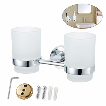 Single Double Tumbler Cup Stainless, Bathroom Cup Dispenser Wall Mount