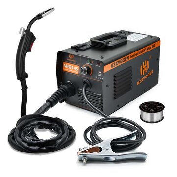 SPARK MIG145 Semi-automatic Non Gas Welding Machine MIG Welder With 1KG Flux Core 0.4-4mm For Gasless Iron Soldering Tools