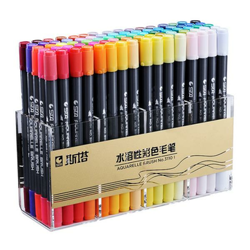 STA 3110 Water-based Marker Soft Head Double-headed Watercolor Paint Pen Ink Pen Color Hand-painted Brush