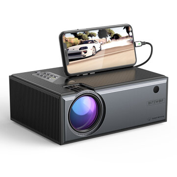 Blitzwolf BW-VP1-Pro LCD Projector 2800 Lumens Phone Same Screen Version Support 1080P Input Dolby Audio Wireless Portable Smart Home Theater Projector Beamer