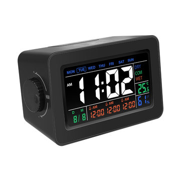 $7.99 for Digoo DG-C1R 2.0 NF Brother Black Simplified Alarm Clock Touch Adjust Backlight with Date Temperature Humidity Display