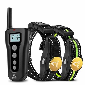 PATPET 320 Dog Training Collar with Remote Rechargeable Waterproof Shock Collar for 1/2 Dogs 3 Training Modes Beep Vibration and Shock Up to 1000Ft Remote Range Pet Supplies