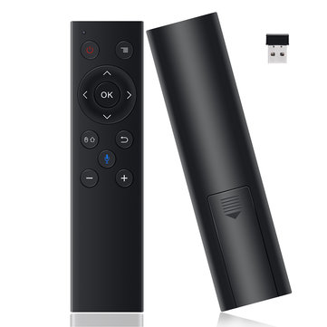 Q7 2.4G voice remote control with gyroscope AI voice air mouse- Black