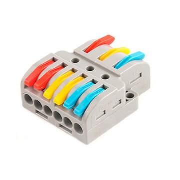 10Pcs LT‑633 Wire Block Clamp Terminals 3‑in‑6‑Out Color Quick Wiring Electrical Connectors 250V/32A 