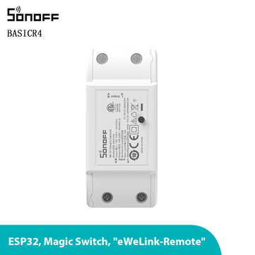 SONOFF Basic R4 WiFi ESP32 Chip Smart Switch 10A 2400W Smart Scene Magic Switch Module eWeLink IFTTT APP Remote Control Work with S-MATE2 R5 Alexa Google