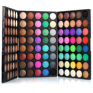 POPFEEL 120 Colors Mini Eyeshadow Palette Set Kit Matte Glitter Shimmer Cosmetic Portable Eye Makeup