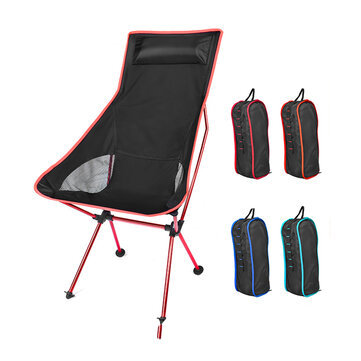 Portable Collapsible Moon Chair Fishing Camping BBQ Stool Folding Extended Hiking Seat Garden Ultralight Portable Indoor Outdoor Chai